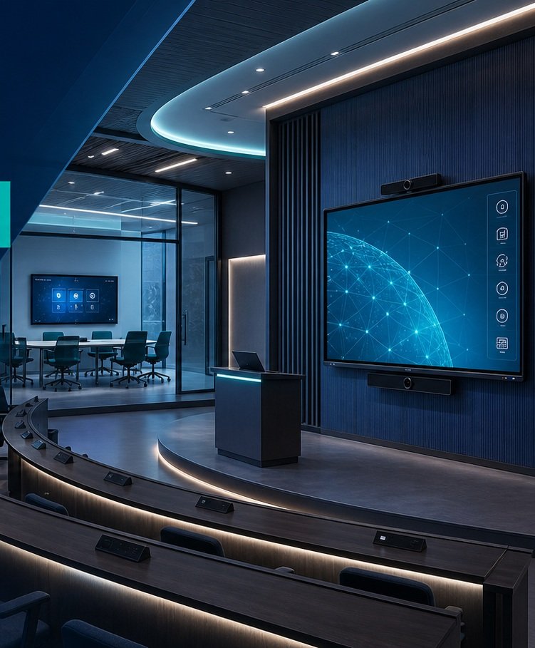 Shardatech smart auditorium with fully integrated AV and network technology